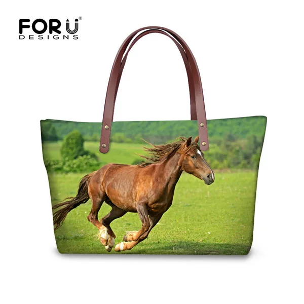 FORUDESIGNS Crazy Horse Prints Wome большие сумки на плечо высокого качества винтажные сумочки через плечо для женщин Bolsa Feminina - Цвет: H1717AL