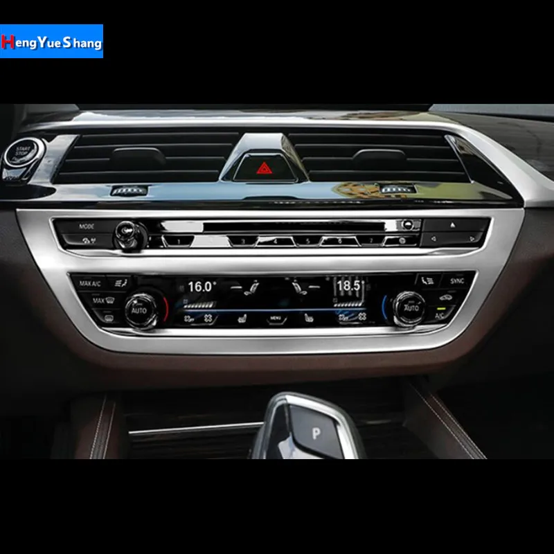 

For BMW 5 Series G30 Car styling accessory Central control AC CD panel frame Decorative strip 3D Sticker for BMW 525i 530i 535i