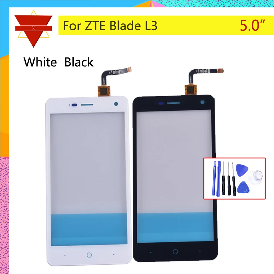 

Touch Screen Digitizer For ZTE Blade L3 T120500E1V1.1 or T120481E1V1.0 Touch Panel Touchscreen Lens Front Glass Sensor NO LCD L3