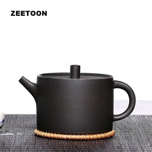 340cc Аутентичные Исин Чай горшок все ручной работы Вырезка Китайский Здоровый фиолетовый глина кунг-фу Чай комплект черная грязь Чай горшок фу Юн горшок