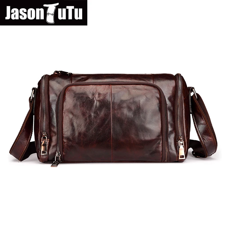 

JASON TUTU Genuine Leather Men Shoulder Bags Cowhide Handbag Vintage Men Messenger Bag Famous Brand Laptop Bag HN41