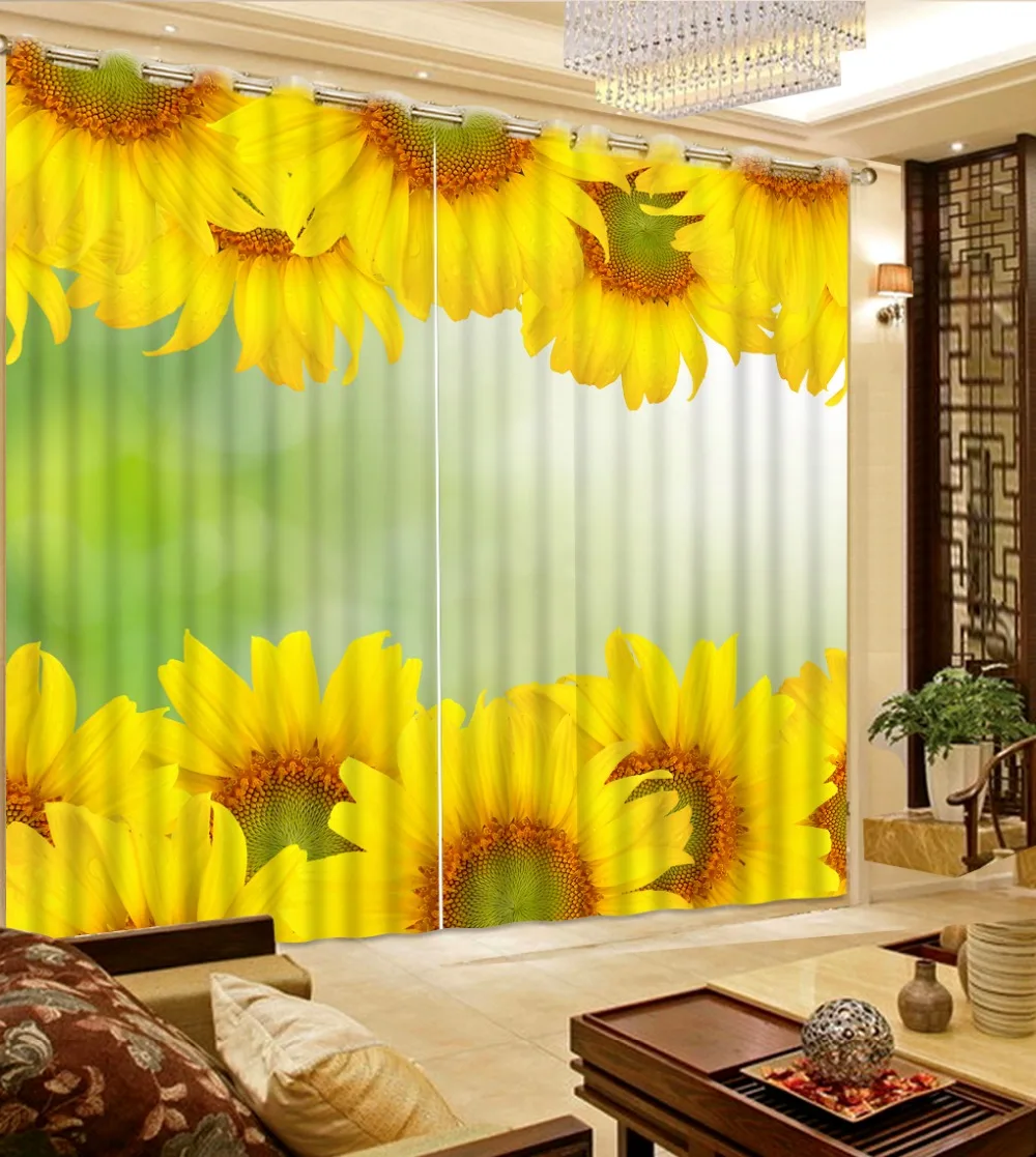 Home Decor Гостиная Природного Искусства модель дома шторы шторы подсолнечника гостиной окна спальни дома украшения Home Decor Гостиная Природного Искусства модель дома шторы шторы подсолнечника гостиной окна спальни дома украшения