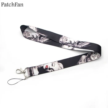 

20pcs/lot A0464 Patchfan Memory Marilyn Monroe Lanyard For iPhone Safety Breakaway For Mobile Phone USB ID Badge Holder Keys