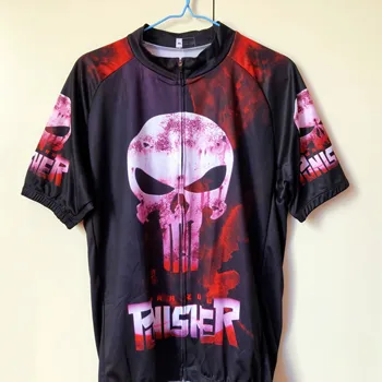 

PUNISHER Cycling Jersey Shirts skul Cool Men Cycling Clothing Maillot Ciclismo Short Sleeve Summer MTB Bike Tops Clothing Wear