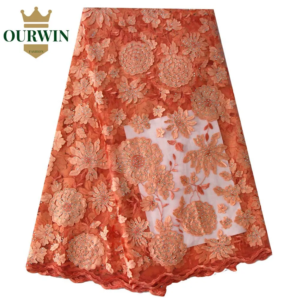 

Lacer Cut Lace Fabrics 5 Yards/piece High Quality French Net Lace Laser Cut Lace Fabric Peach Nigerian Wedding Lace Fabric 2018