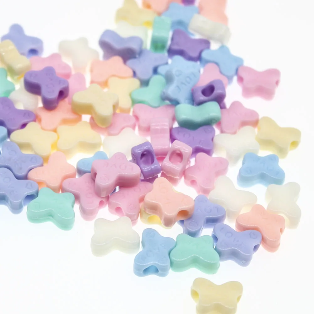 

CHONGAI 50Pcs Acrylic Spacer Beads Butterfly Mixed For Fashion Jewelry Making DIY