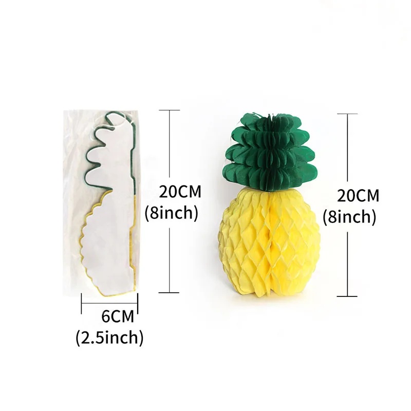 Гавайский Ананасовый бумажный фонарь сотовой шар детский фон в стиле душа художественное оформление стены день рождения праздничный свадебный сувенир