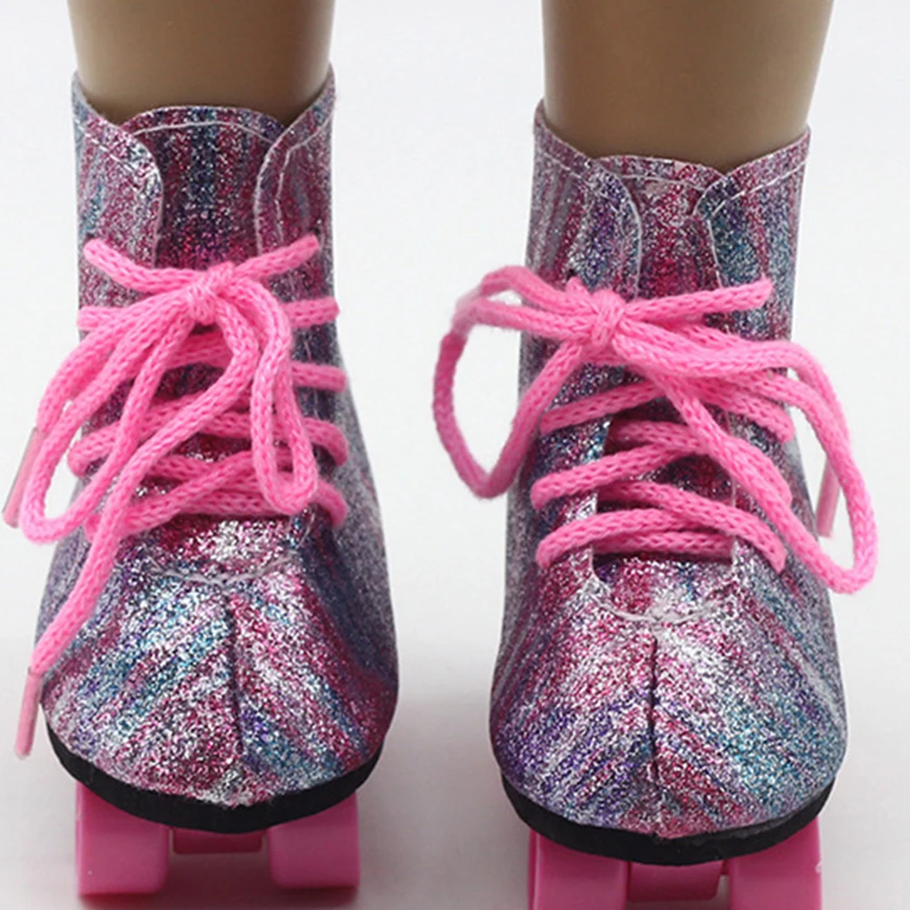 Cute Toys Accessory Roller Skates Shoes Fashionable Skateboard Girls Entertainment Gift Baby Glitter For 18inch American Dolls Cute Toys Accessory Roller Skates Shoes Fashionable Skateboard Girls Entertainment Gift Baby Glitter For 18inch American Dolls