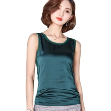 7 цветов, летние сексуальные женские майки, шелк, дышащий жилет без рукавов, сексуальный топ, пэчворк, сетка, тонкая футболка с круглым вырезом, G788