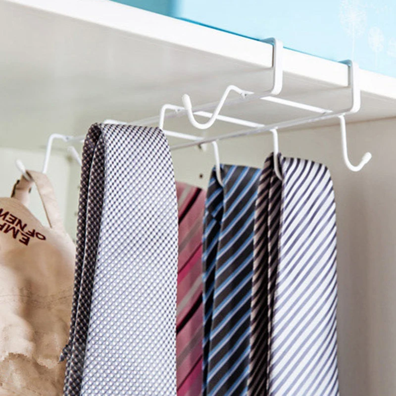 المطبخ المحمولة 8 خطاف حامل الكأس رف خزانة شنقا رف الحمام تخزين الرف هوك شماعات الفضاء إنقاذ الطبق #233583