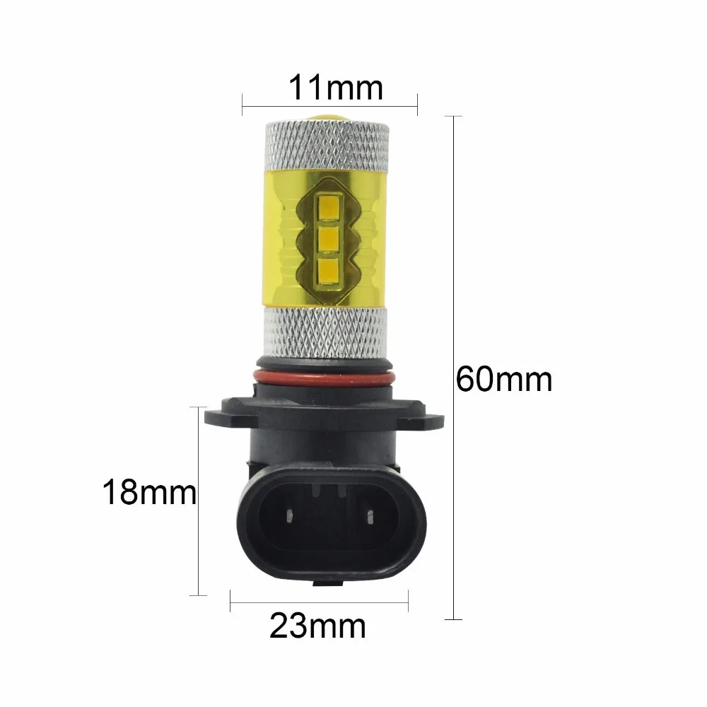 2x H8 H11 9006 HB4 9005 HB3 H10 светодиодная Автомобильная противотуманная фара 60 Вт Samsung 2323