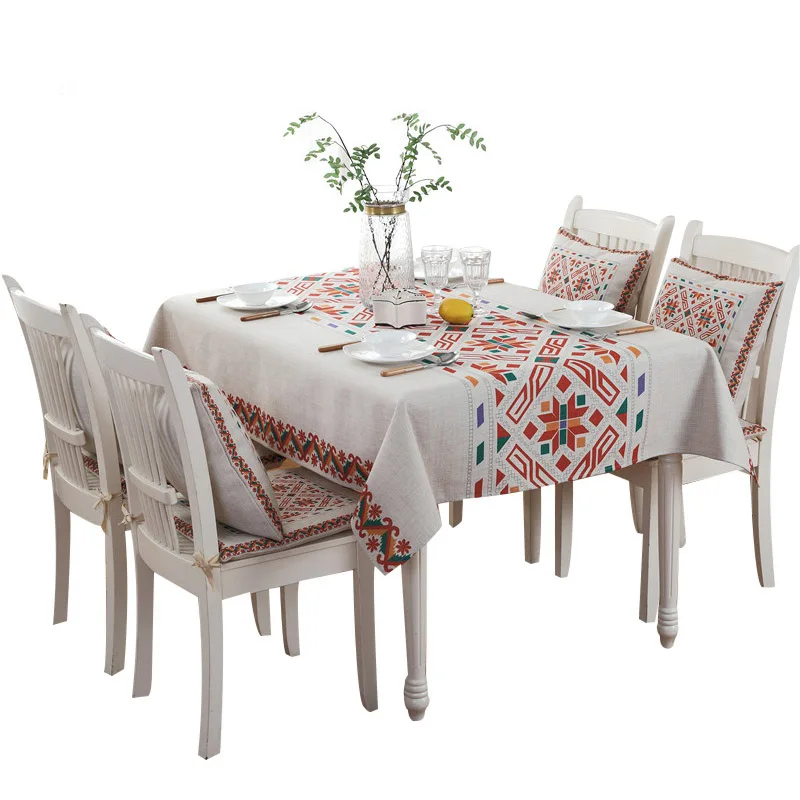 

Printed Wedding Table Cloth Rectangular Table Cover for Dining Kitchen Dustproof Tablecloth Wedding Party Decor Home Textile