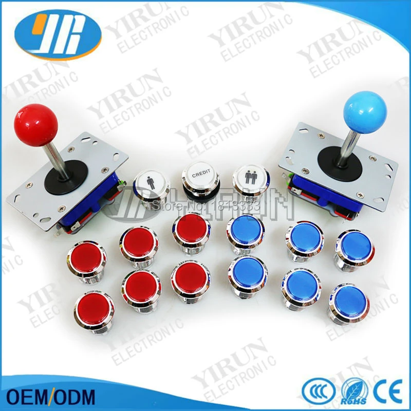 Pulsante Arcade 5PC Pulsante Fai da Te con microinterruttore per Console di Gioco Joystick Arcade 5 Pulsanti di Colori Pulsante Arcade 5PC Pulsante Fai da Te con microinterruttore per Console di Gioco Joystick Arcade 5 Pulsanti di Colori