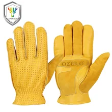 Рабочие перчатки OZERO, мужские летние кожаные перчатки из натуральной козлиной кожи, защитные перчатки для водителей, защитные перчатки, перчатки для сварки, мотоциклетные перчатки 5018