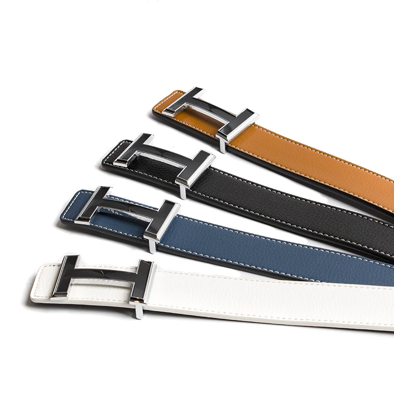 2019 New Luxury Designer H Belts Men High Quality Male Women Genuine Real Leather Buckle Strap for Jeans 3.2cm | Аксессуары для