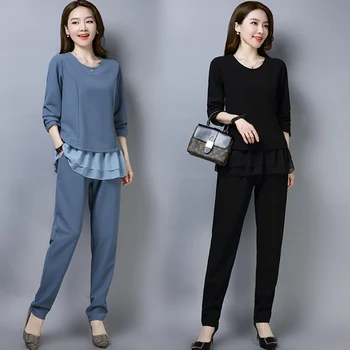 

Plus Size5xl 2 Piece Set Women Large Tracksuit Trousers Suit Set Ensemble Femme Deux Pieces Conjunto Feminino Woman Suit
