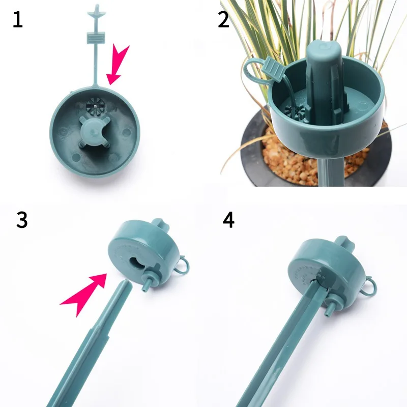 

Adjustable Automatic Timing Watering Dripper Irrigation Self-Watering Stakes Sprinkler Water Dropper for Lazy Garden Flower