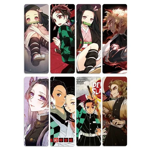 8 шт. Kimetsu no Yaiba аниме закладки для книг водонепроницаемый прозрачный ПВХ пластиковая Закладка Красивая Книга знаки Подарок - Цвет: Style 2