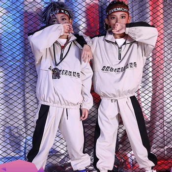 

Cool Kids Hip Hop Dance Costume For Girls And Boys Jazz Clothing Street Dance Children Hiphop Costume School Stage Wear VDB240