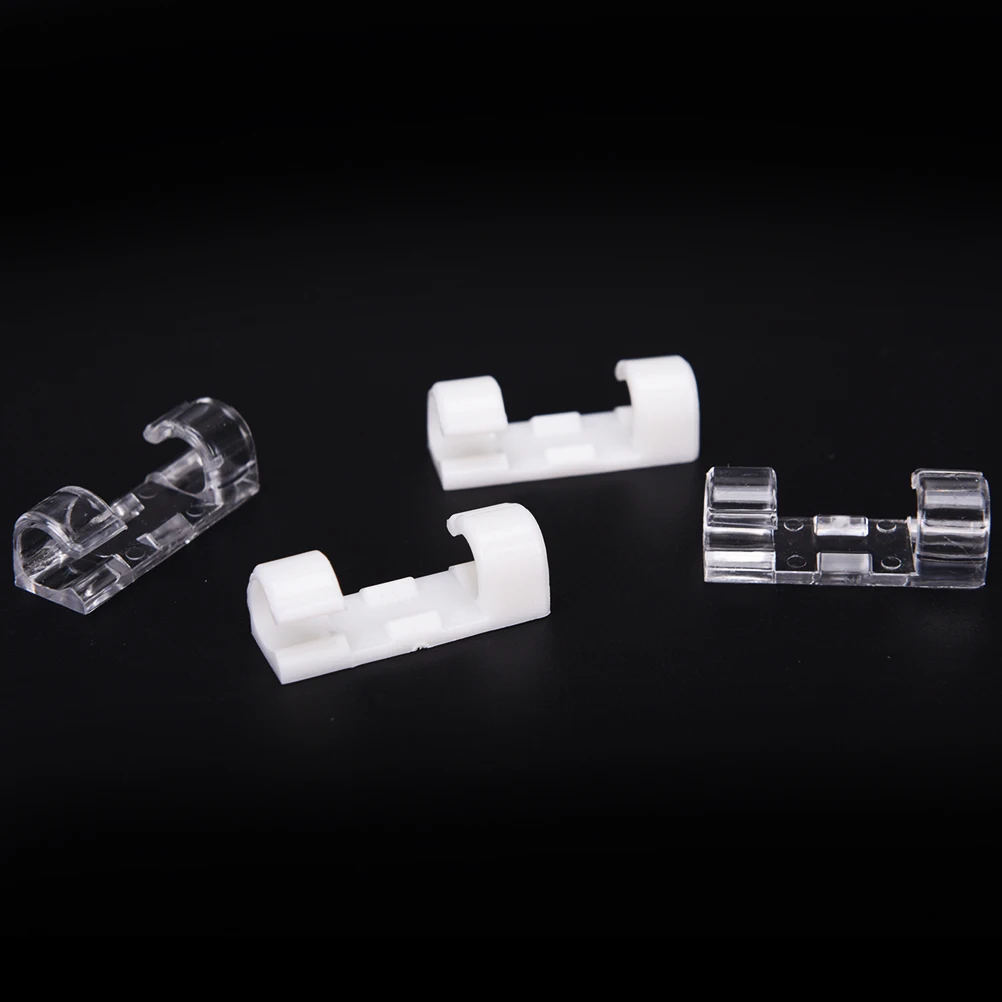 Computer PC Wire Cable Storage Clips Buckle Organizer Securing Cable Clamp Cable Data Line Finishing Tool Fixed Cables 20pcs/lot
