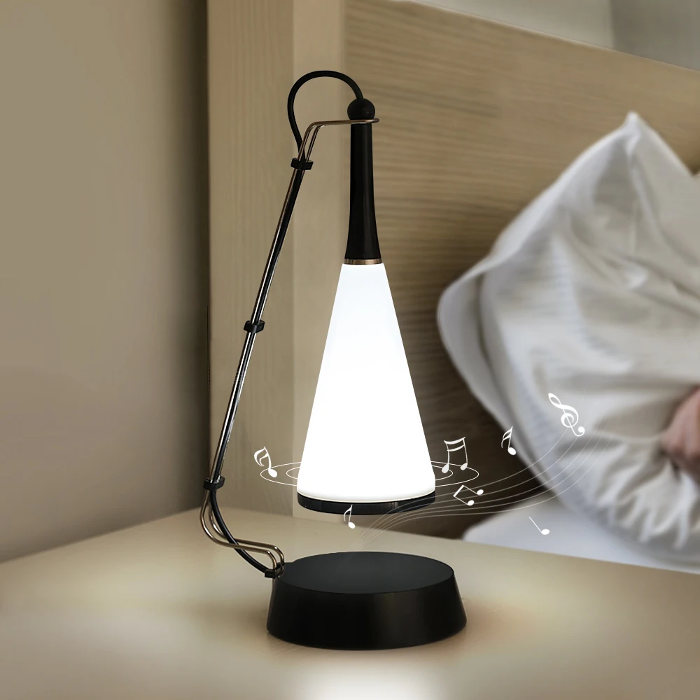 

Novetly Touch Sensor LED Desk Lamp Wireless Bluetooth Speaker USB Rechargeable Music Table Lamp Bedroom Decoration Night Lights