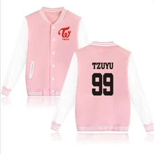 Новое поступление дважды Kpop толстовки Harajuku на молнии для фанатов, поддерживающие K-POP бейсбольная форма, куртки для мужчин и женщин, розовая толстовка