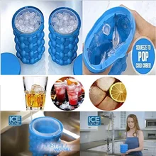 120 Grids Ice Cube Genie Cavity Silicone Tray Ice Cubes Maker as Seen on TV Space Saving Ice Cube Maker Ice Genie