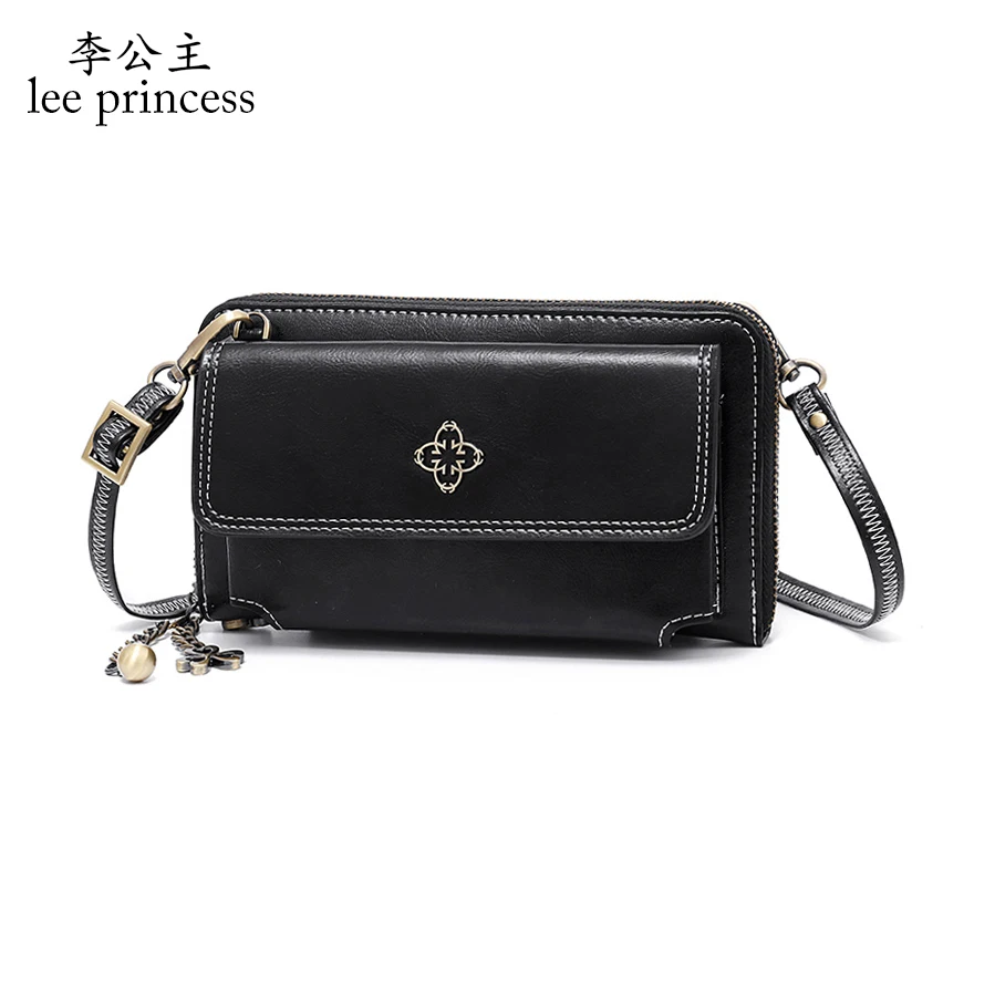 Lee Princess Роскошный кошелек для телефона женский длинный с 2 карманами браслет на