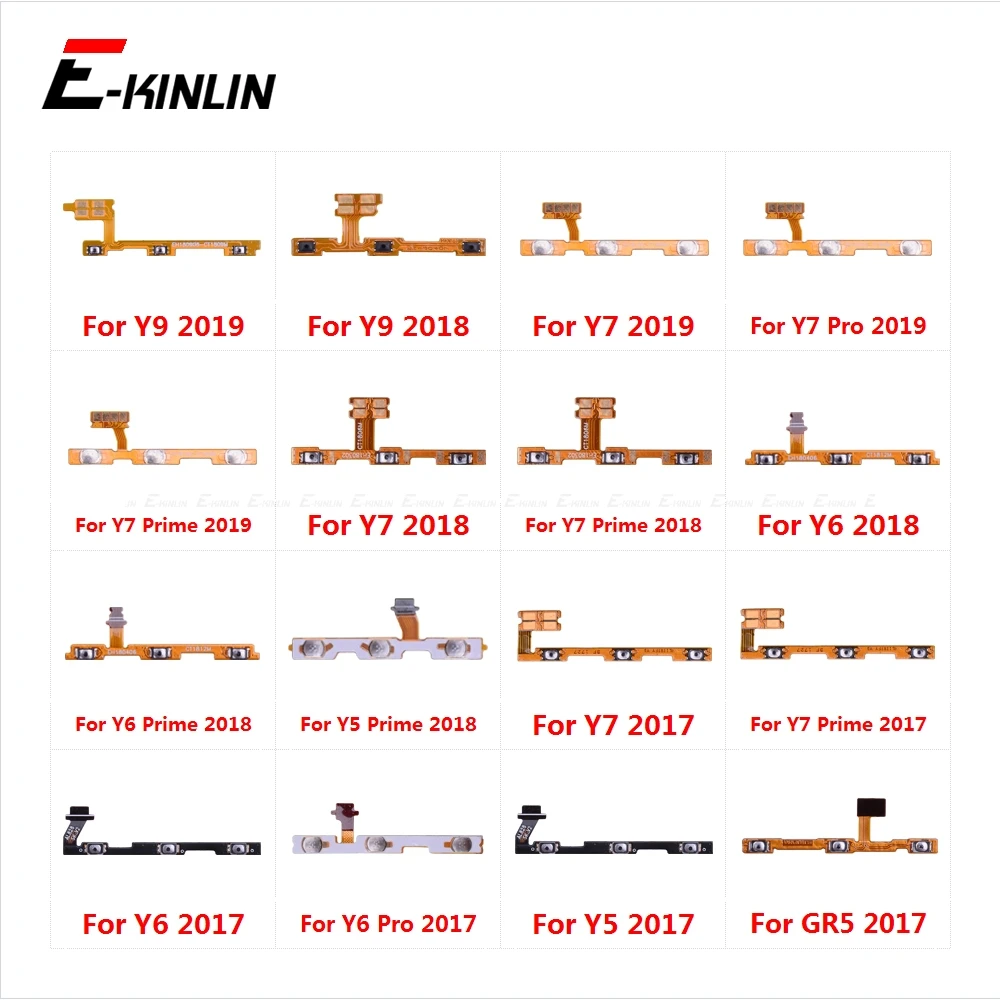 

Power On Off Button Volume Switch Key Control Flex Cable Ribbon For HuaWei Y9 Y7 Y6 Pro Y5 Prime GR5 2017 2018 2019 Repair Part