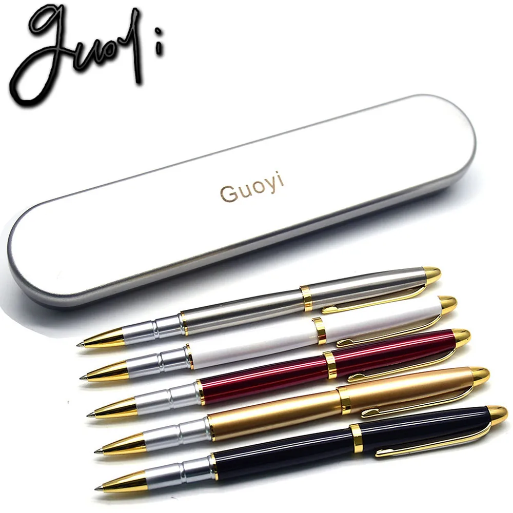 

Guoyi A101 multi-color metal gel pen 0.5mm50pc/lot office supplies school stationery gift luxury hotel business ballpoint pen