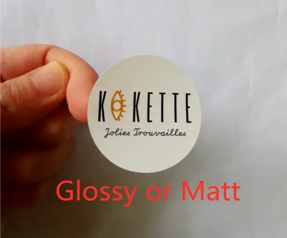 

30 MM Round/Sqaure custom design gloss/matte laminated full color normal paper adhesive sticker label printing 500pcs/lot