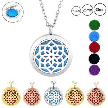 

With Chain as Gife! Wholesale 20mm 25mm 30mm 316LStainles Steel Essential Oil Diffuser Perfume Locket Necklace