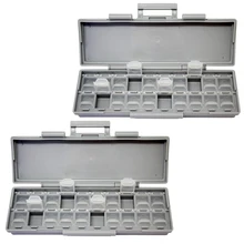 AideTek 2 Прозрачная Коробка органайзер для рукоделия бусины корпус для хранения поверхностного монтажа компоненты Ассорти резистор конденсатор 2BOXALL20