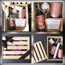 Cocostyles изготовленный на заказ для сада деревянные чехол с лентой Для свадебной вечеринки события Добро пожаловать в подарочной коробке и спасибо подарочная коробка