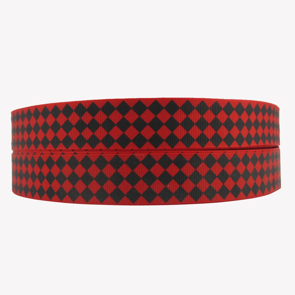 

1"(25mm) Plaid dots high quality printed polyester ribbon 10 yards,DIY handmade materials,wedding gift wrap,10Yc1476