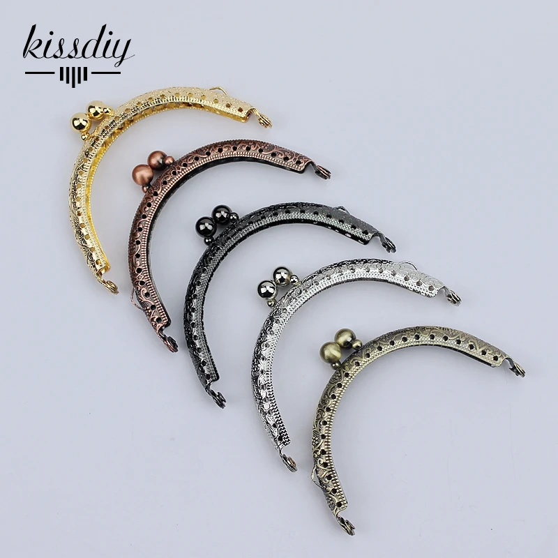 

10 pcs mix color 8.5 cm Metal Purse Frame tow ball kiss clasp for pures Handle for Bag Sewing Craft Tailor Sewer