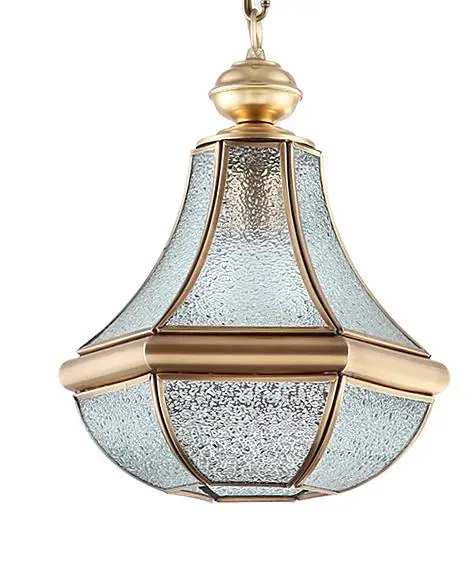 1 шт. Ретро Медное стекло Кухонное освещение Столовая tiffany glass pendant light vintage Коридор Внутреннее освещение Lamparas E27 - Цвет корпуса: frosted glass