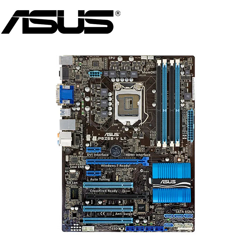 

Asus P8Z68-V LX Desktop Motherboard Z68 Socket LGA 1155 i3 i5 i7 DDR3 32G ATX UEFI BIOS Original Used Mainboard On Sale