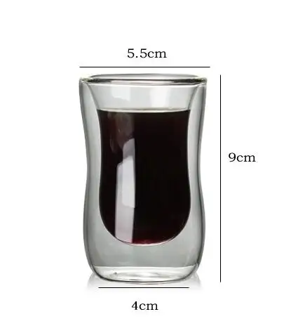 

Double Wall Glass Cup Simple Transparent Water Drop Heat Resistant High Borosilicate Wine Beer Glasses Verre Whiskey