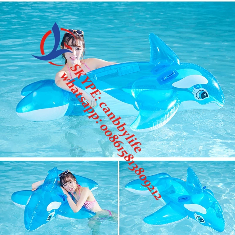 Intex 60 &quotLil' маленький кит езда на воде игрушки Прозрачный синий детский надувной