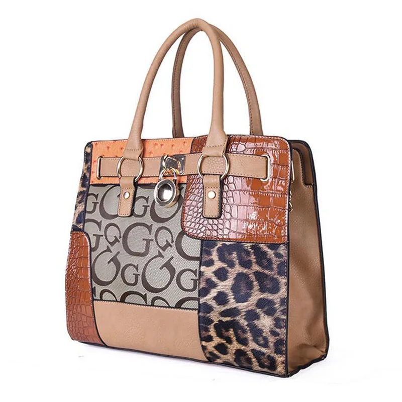 Женская сумка VM винтажная с леопардовыми буквами и замком|bags for ladies|brand shoulder bagdesigner