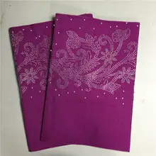 Дизайн моды в нигерийском стиле ASO OKE геле с вышивкой бисером камнями высокого качественные шарфы ткань 2 шт/комплект-AH30