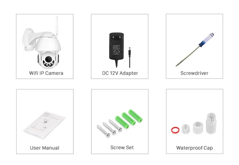 Wifi камера наружная камера наблюдения с датчиком PTZ IP камера ONVIF 1080p скорость купольная ip-камера wifi Внешняя 2MP IR домашняя камера видеонаблюдения s