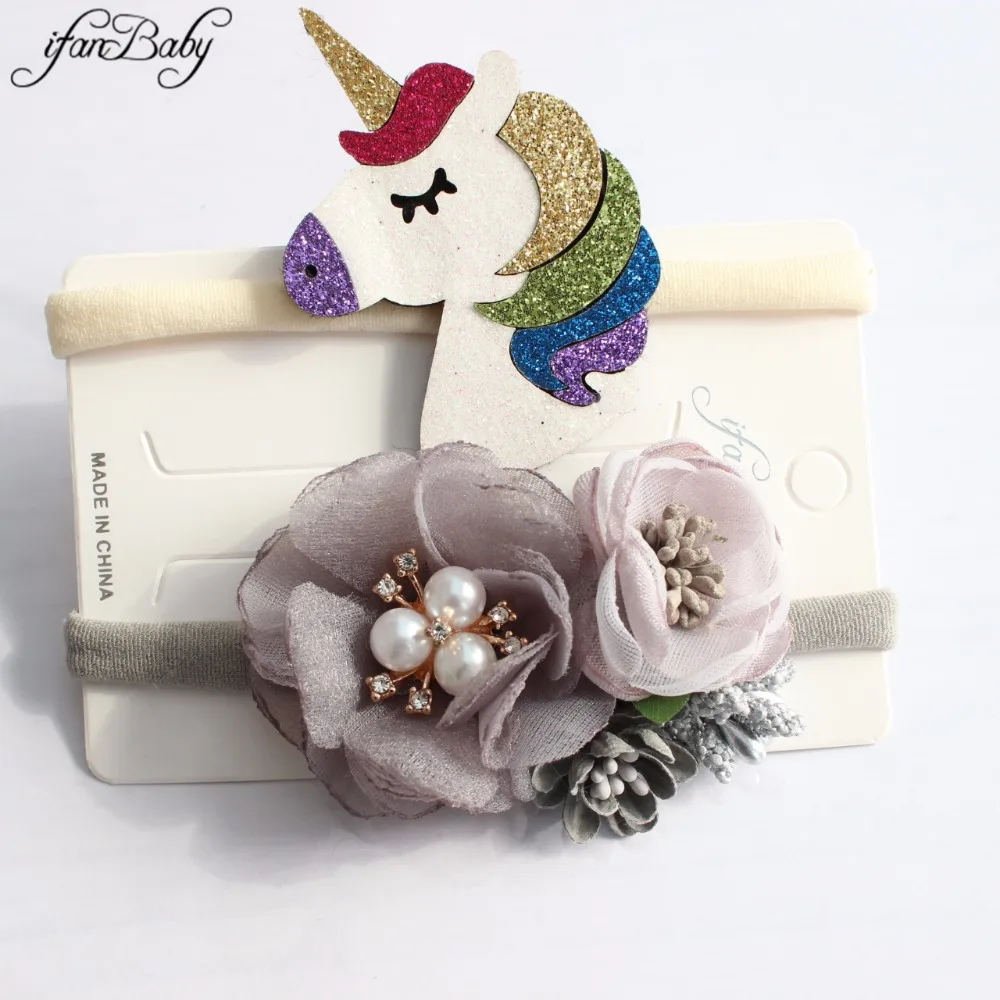 Baby Unicorn nylon headband (4)
