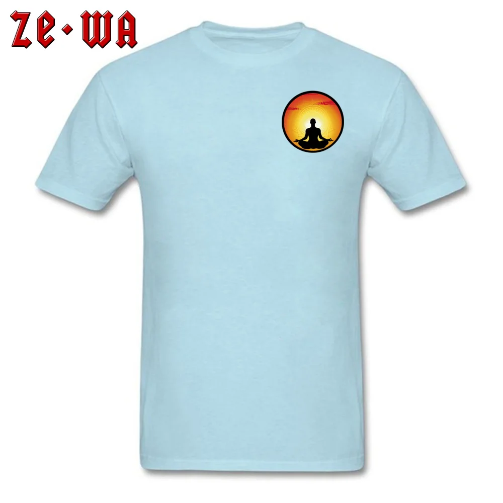 spirituality meditation Printed On Summer/Autumn Pure Cotton Round Neck Boy T Shirt Fashionable Tees Cute Short Sleeve T Shirts spirituality meditation Chest light