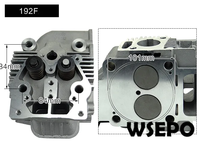 Top Quality! Cylinder Head Assy(incl. Valve,Springs etc) for 192F Air Cooled Diesel Engine, 7KW Diesel Generator Parts Top Quality! Cylinder Head Assy(incl. Valve,Springs etc) for 192F Air Cooled Diesel Engine, 7KW Diesel Generator Parts