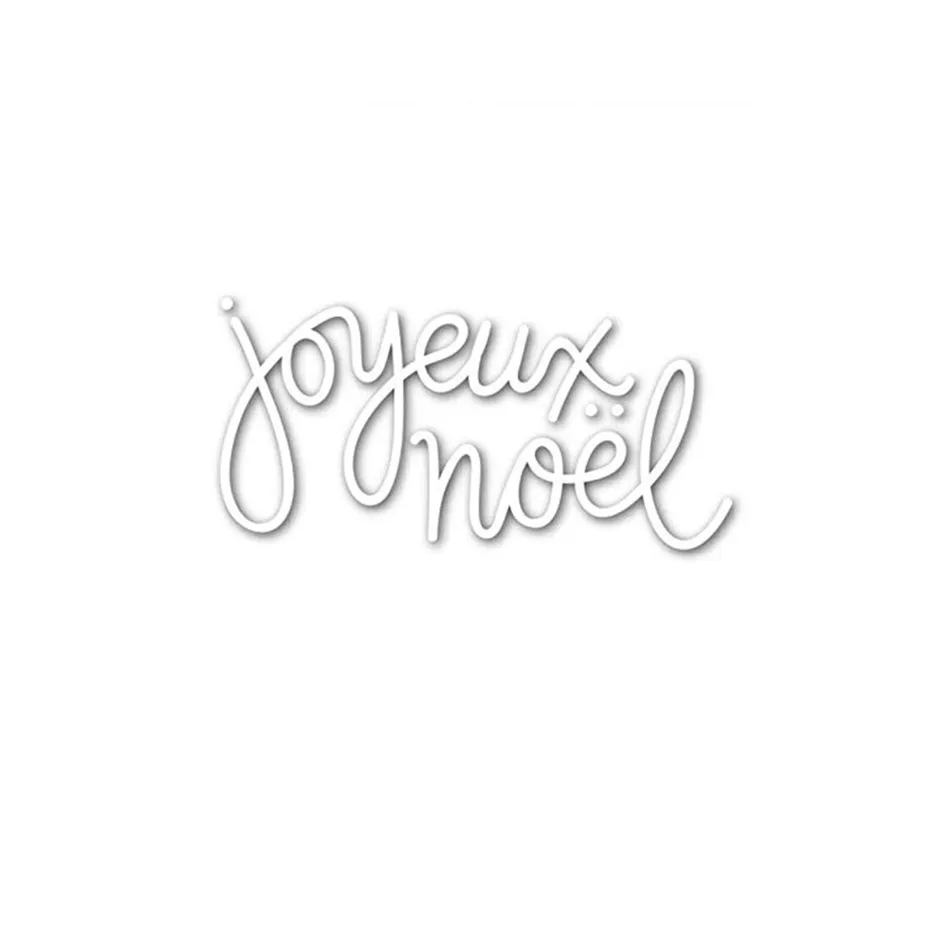 

YaMinSanNiO Joyeux Noel Words Metal Cutting Dies New 2019 French Letter Dies Scrapbooking for Card Making Paper Crafts Die Cut