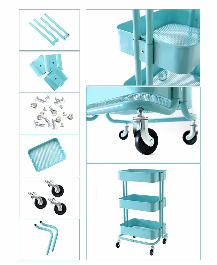 Трехъярусная тележка Парикмахерская Татуировка чашка стойка Салон Красоты Тележка гвоздь инструмент автомобиль