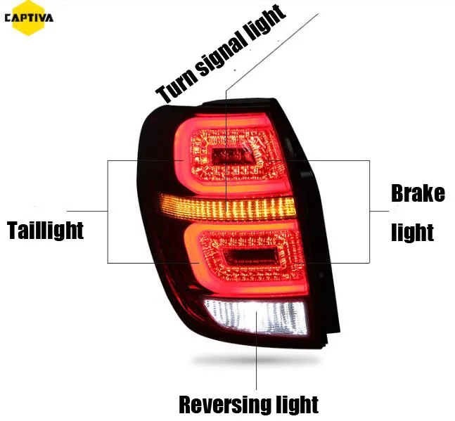 Автомобильный Стайлинг задний светильник s для Chevrolet Captiva задний светильник s 2008- светодиодный задний фонарь задний багажник лампа DRL+ сигнал+ тормоз+ задний светильник