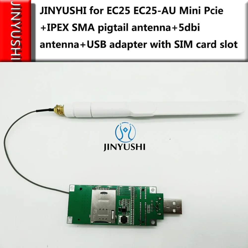 EC25 EC25-AU мини PCIE+ IPEX SMA Пигтейл/провод для антенны+ 5dbi антенна+ USB адаптер со слотом для sim-карты FDD-LTE/TDD-LTD CAT4 4G модуль